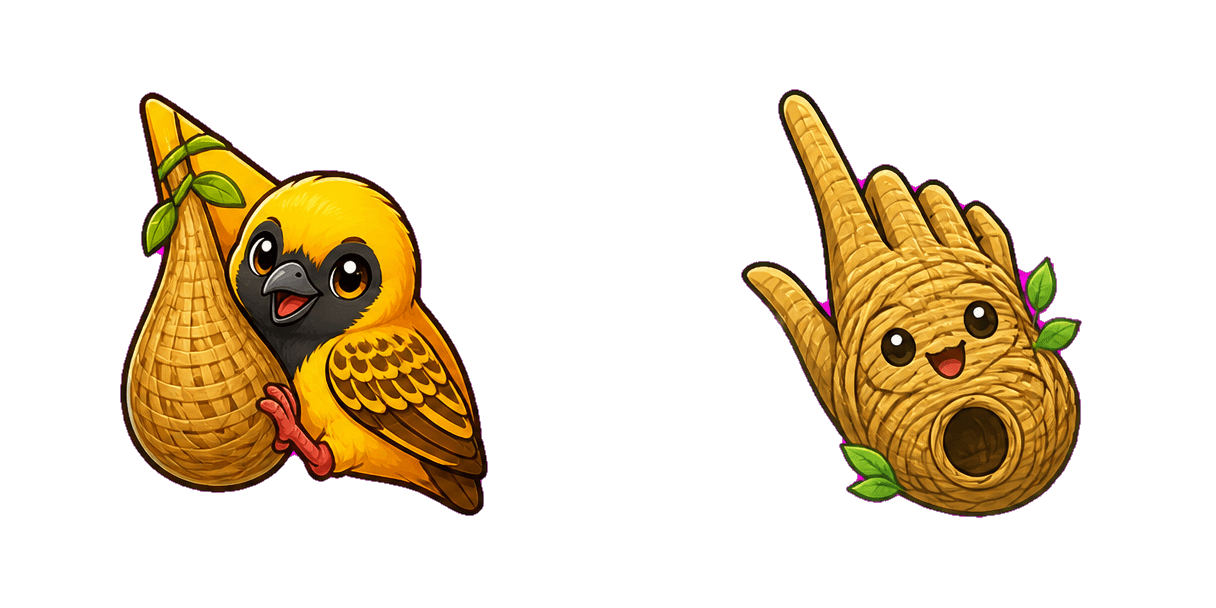 حزمة المؤشرات المخصصة Jungle Weaver Bird