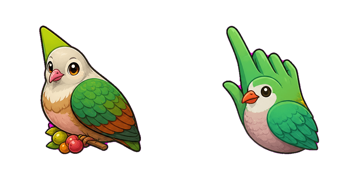 حزمة المؤشرات المخصصة Jungle Emerald Dove