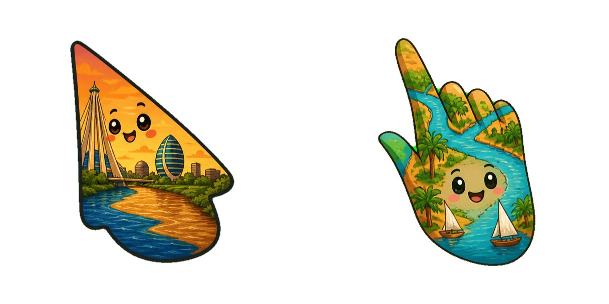 Africa Khartoum Nile Confluence Cursor-Paket
