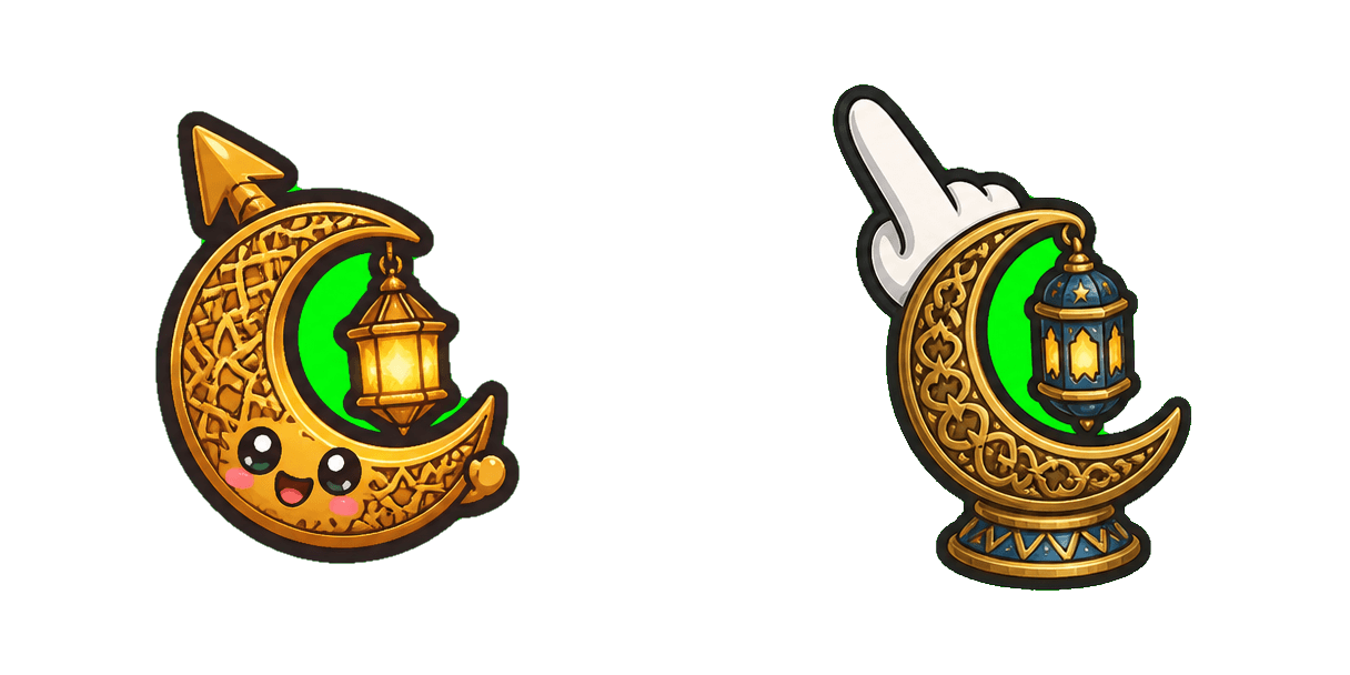 Crescent Moon Lantern cursor pack