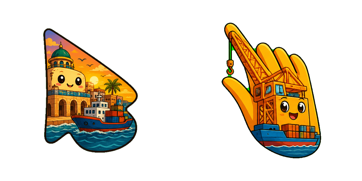 Africa Djibouti Harbor Cursor-Paket