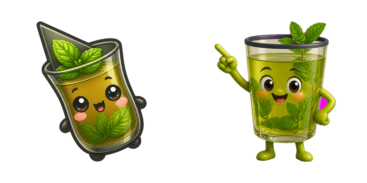 Mint Tea Glass Cursor-Paket