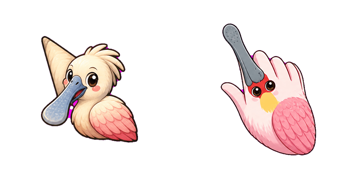 حزمة المؤشرات المخصصة Jungle Spoonbill