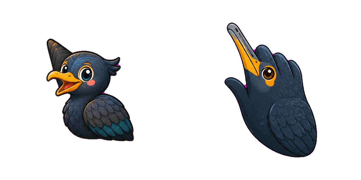 حزمة المؤشرات المخصصة Jungle Cormorant