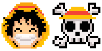 Monkey D. Luffy Pixel Cursor Pack