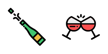 New Year champagne cute cursor