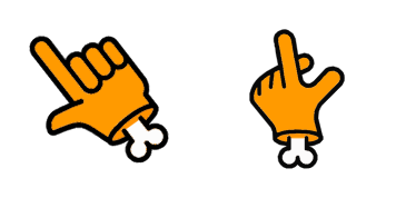 Pack de curseurs Orange hand