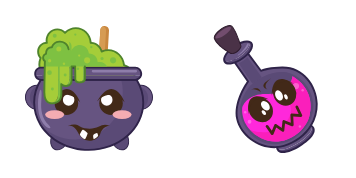 Pack de curseurs Halloween: Potion Cauldron and Poison