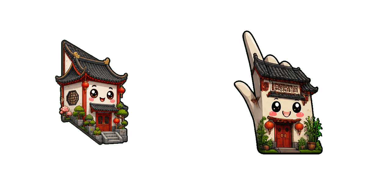 Pack de curseurs personnalisés Chinese Courtyard House