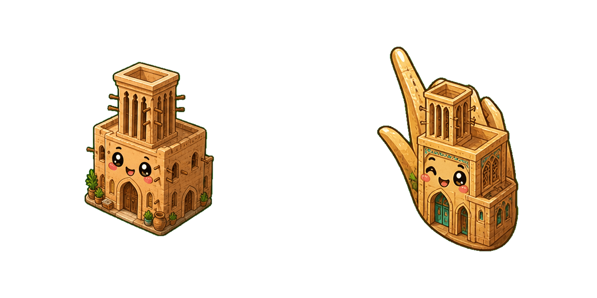 Pack de curseurs personnalisés Middle Eastern Wind Tower House