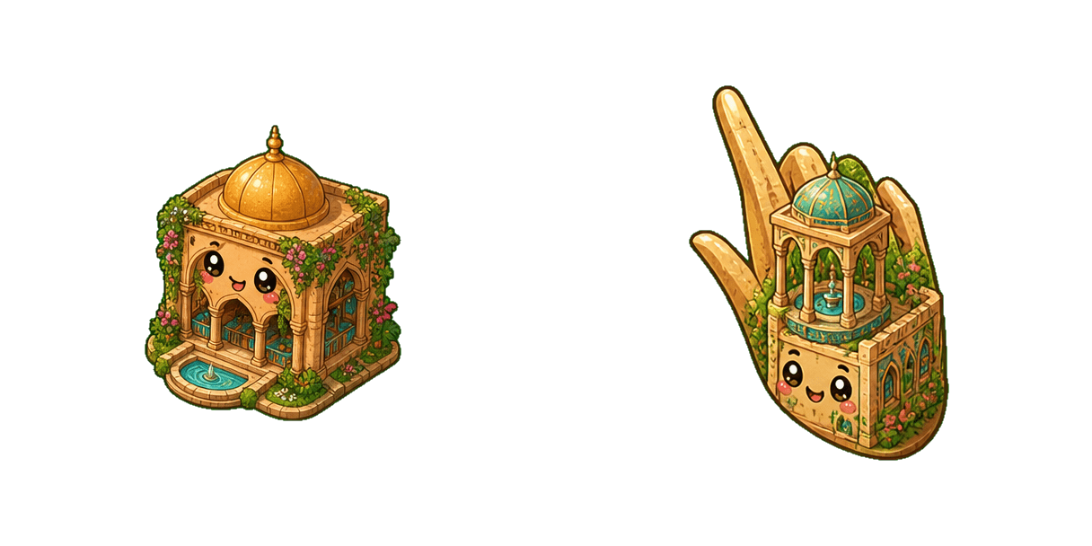 Pack de curseurs personnalisés Middle Eastern Garden Pavilion