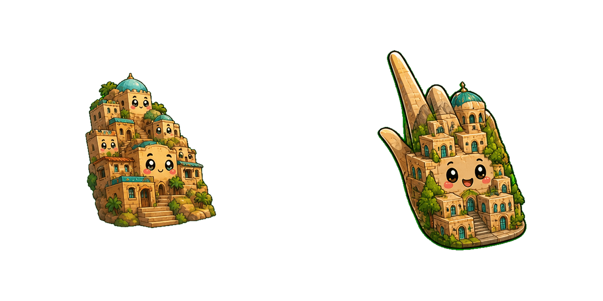 Pack de curseurs personnalisés Middle Eastern Mountain Village