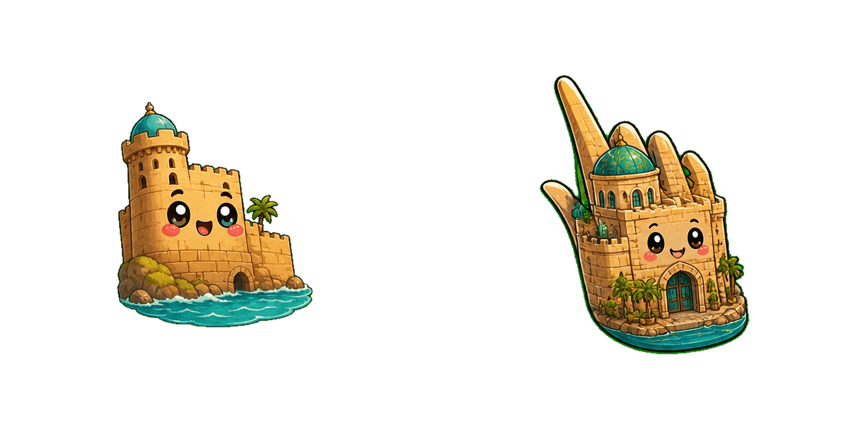 Pack de curseurs personnalisés Middle Eastern Coastal Fort