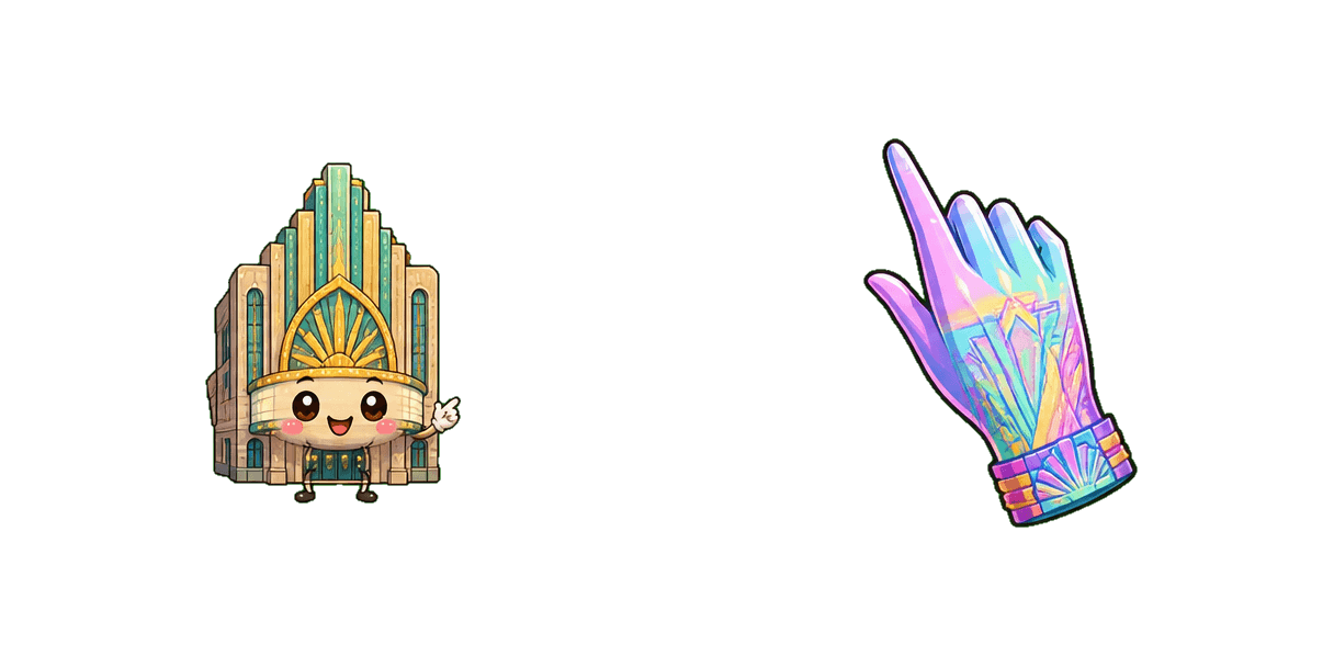 Pack de curseurs personnalisés Art Deco Cinema