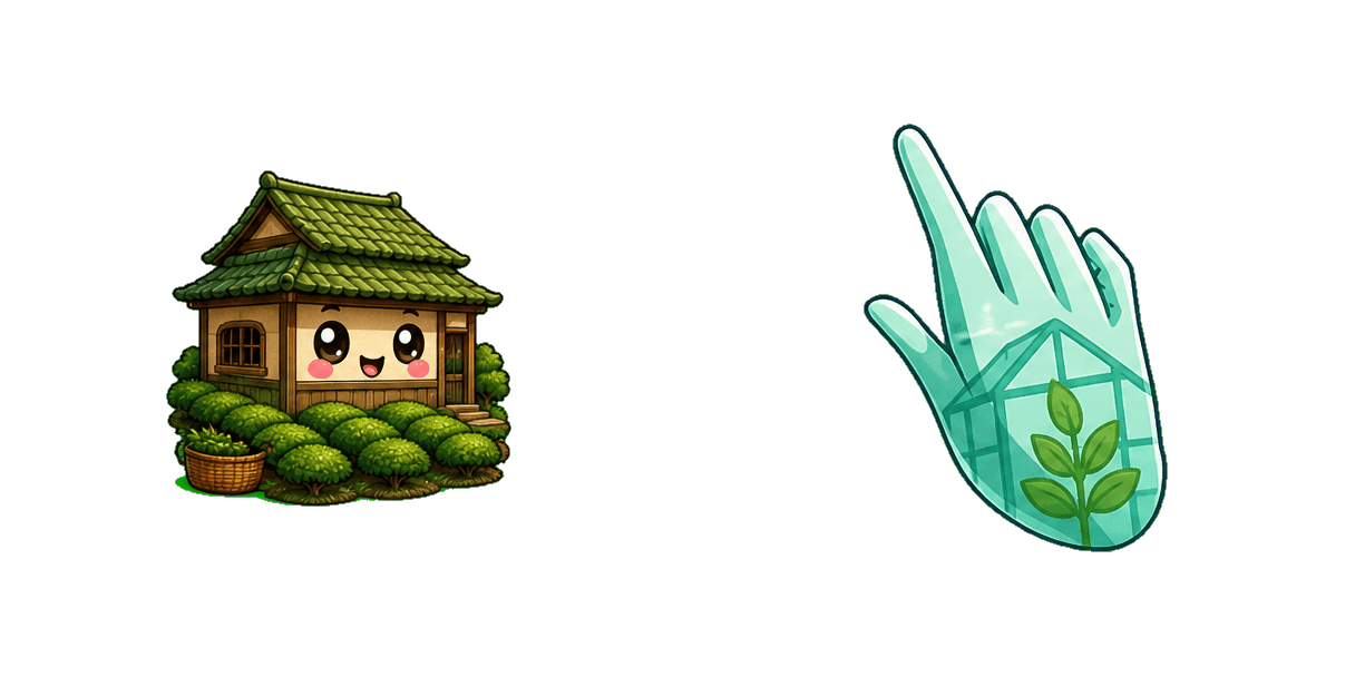 Pack de curseurs personnalisés Tea Plantation House