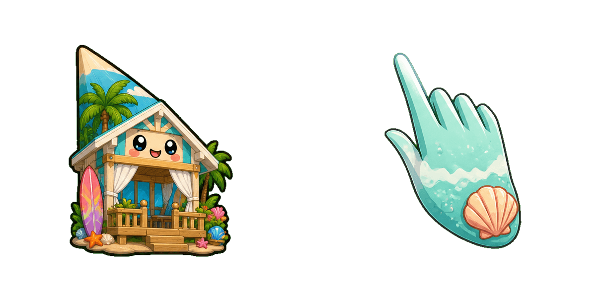 Pack de curseurs personnalisés Beach Pavilion