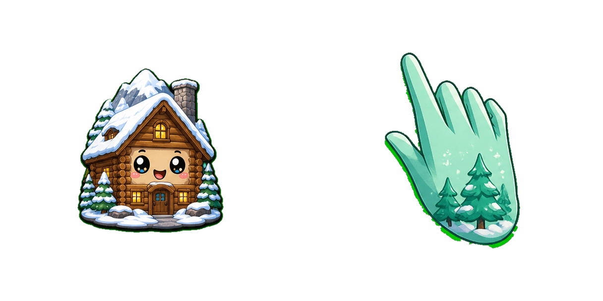 Pack de curseurs personnalisés Snowy Cabin