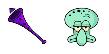 Squidward clarinet cute cursor