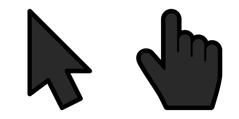 Black cute cursor
