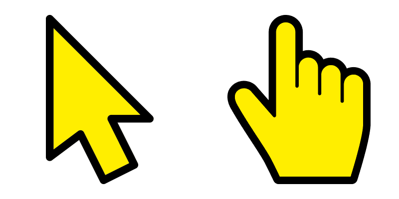 Yellow cute cursor