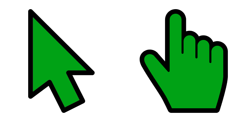 Green cute cursor