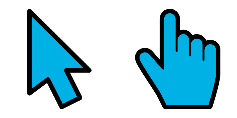 Blue cute cursor