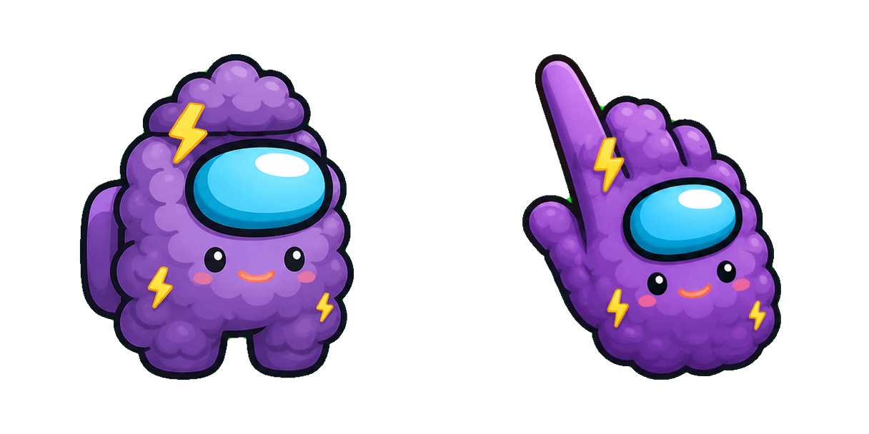 Pakiet kursorów Among Us Purple Thundercloud Character