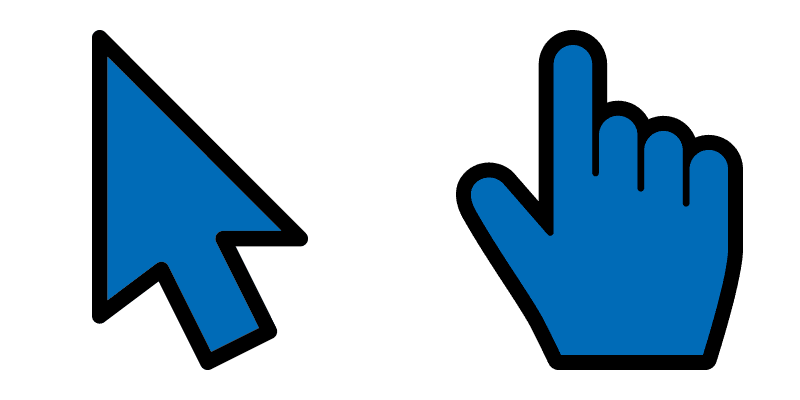 Blue cute cursor