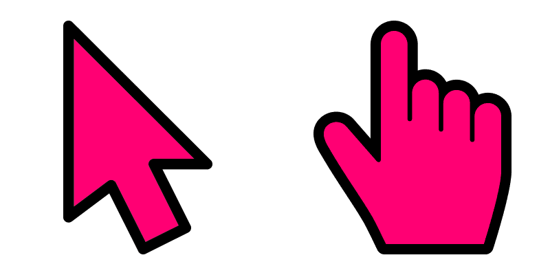Pink cute cursor