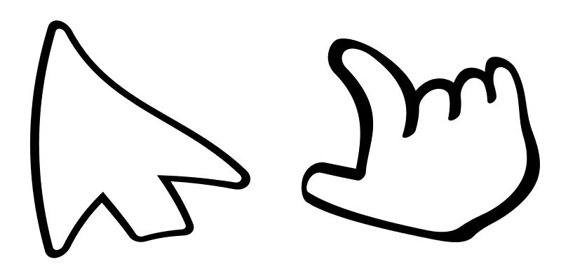 Curved cute cursor