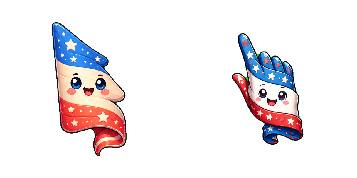 USA Los Angeles American Flag Cursor Cursor-Paket