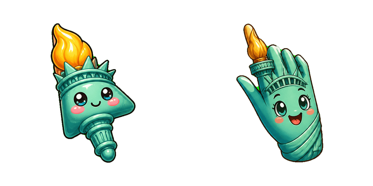 USA Los Angeles Liberty Torch Cursor Cursor-Paket