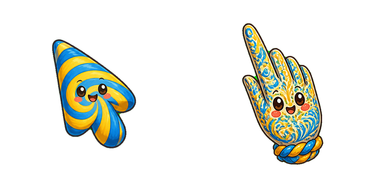 حزمة المؤشرات المخصصة Poltava Blue and Yellow Cursor