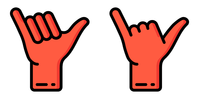 Orange Hand cute cursor