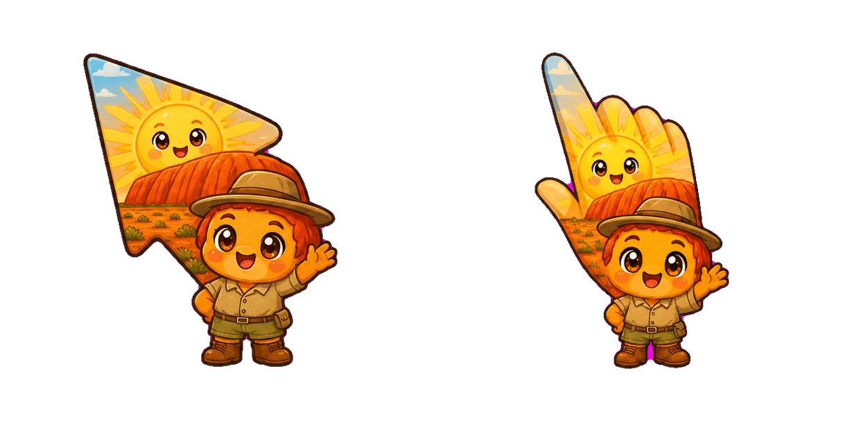 Australia Uluru and Golden Sun Cursor-Paket