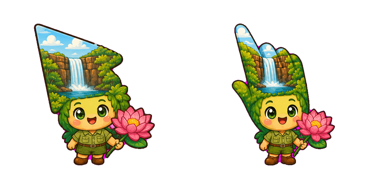 Australia Kakadu Waterfall and Lotus Flower Cursor-Paket