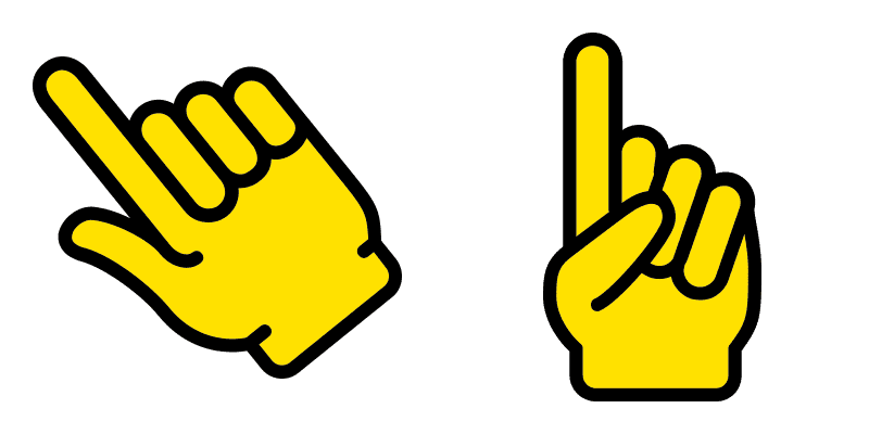 Yellow cute cursor