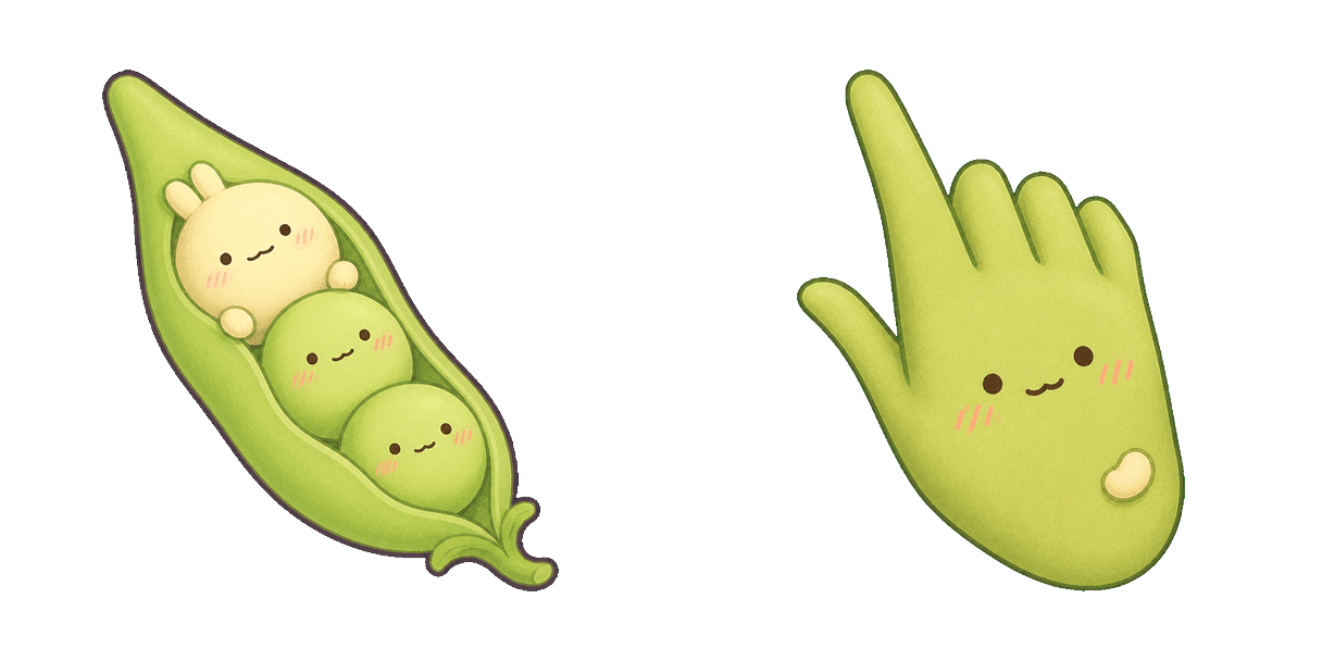 Pakiet kursorów San-X Mamepyon and Edamame in a Pea Pod