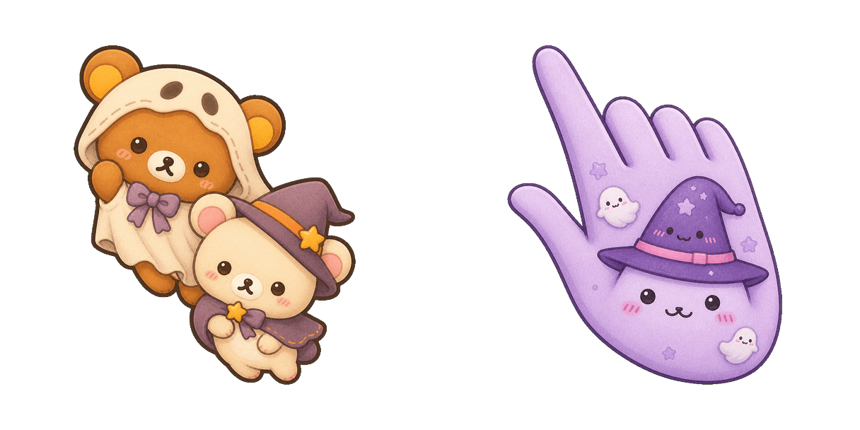 Pakiet kursorów San-X Ghost Rilakkuma and Witch Korilakkuma