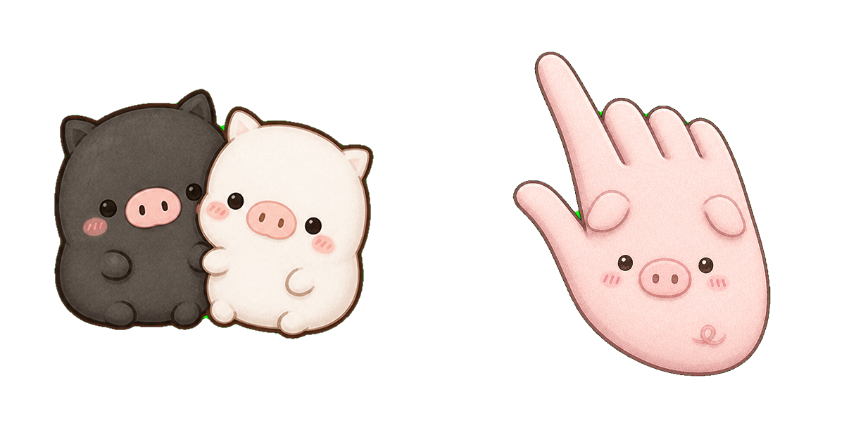 San-X Monokuro Boo Pigs cursor pack