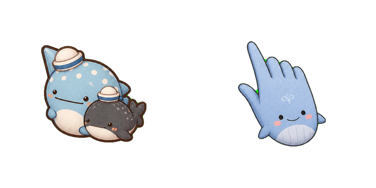 San-X Jinbesan and Kokujira cursor pack