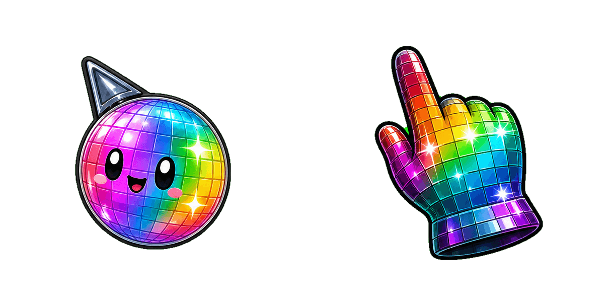 حزمة المؤشرات المخصصة Frutiger Metro Rainbow Disco