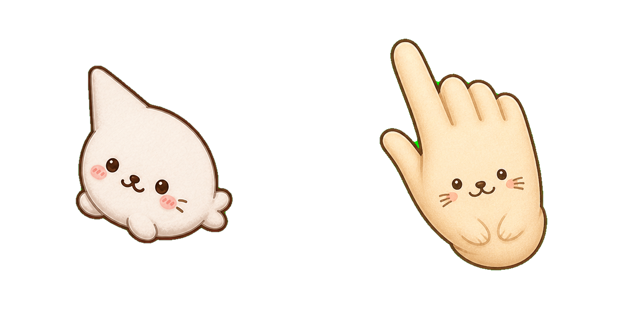 San-X Mamegoma Shiro Goma cursor pack