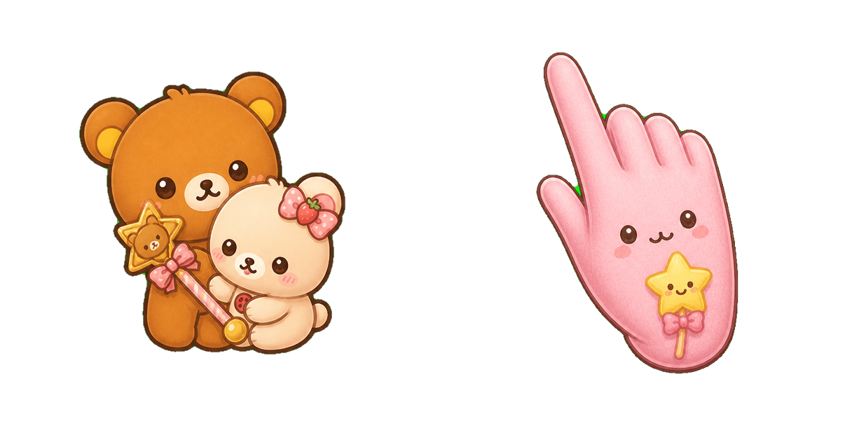 Pakiet kursorów San-X Rilakkuma Korilakkuma and Wand