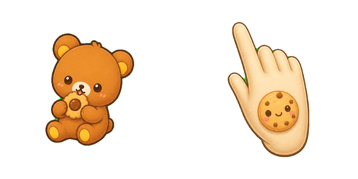 Pakiet kursorów San-X Rilakkuma Eating Cookie