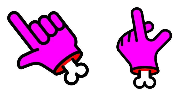 Pink hand cute cursor