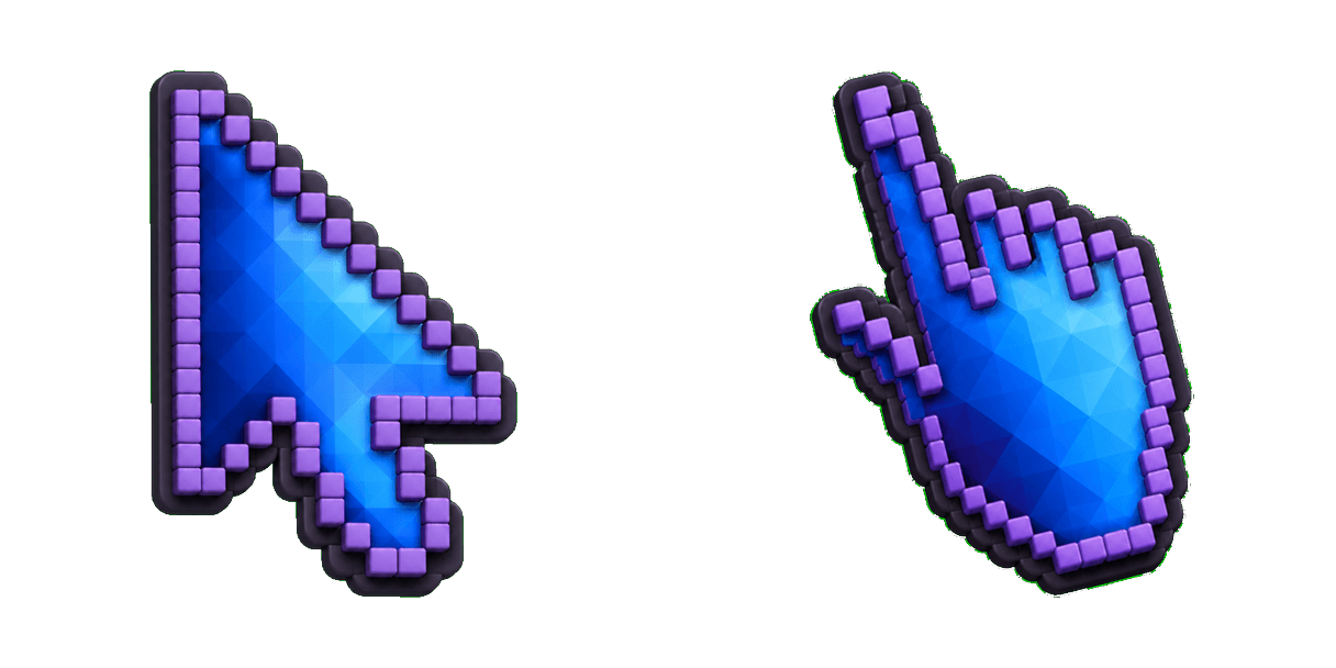 3D Dark Blue Abstract cursor pack