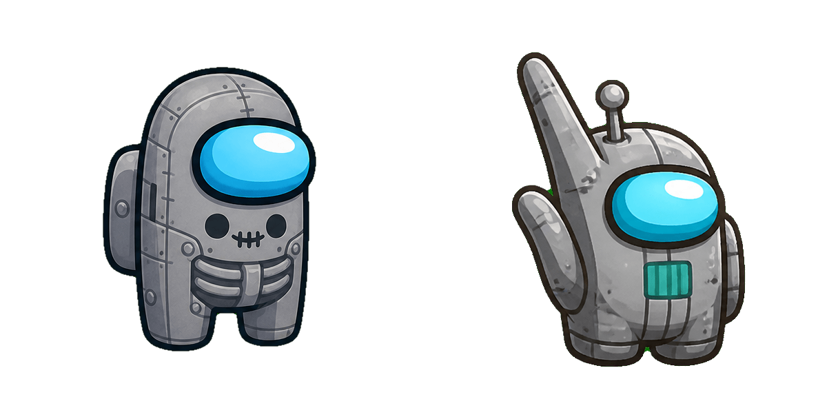Pakiet kursorów Among Us Poppy Playtime The Prototype Gray Character