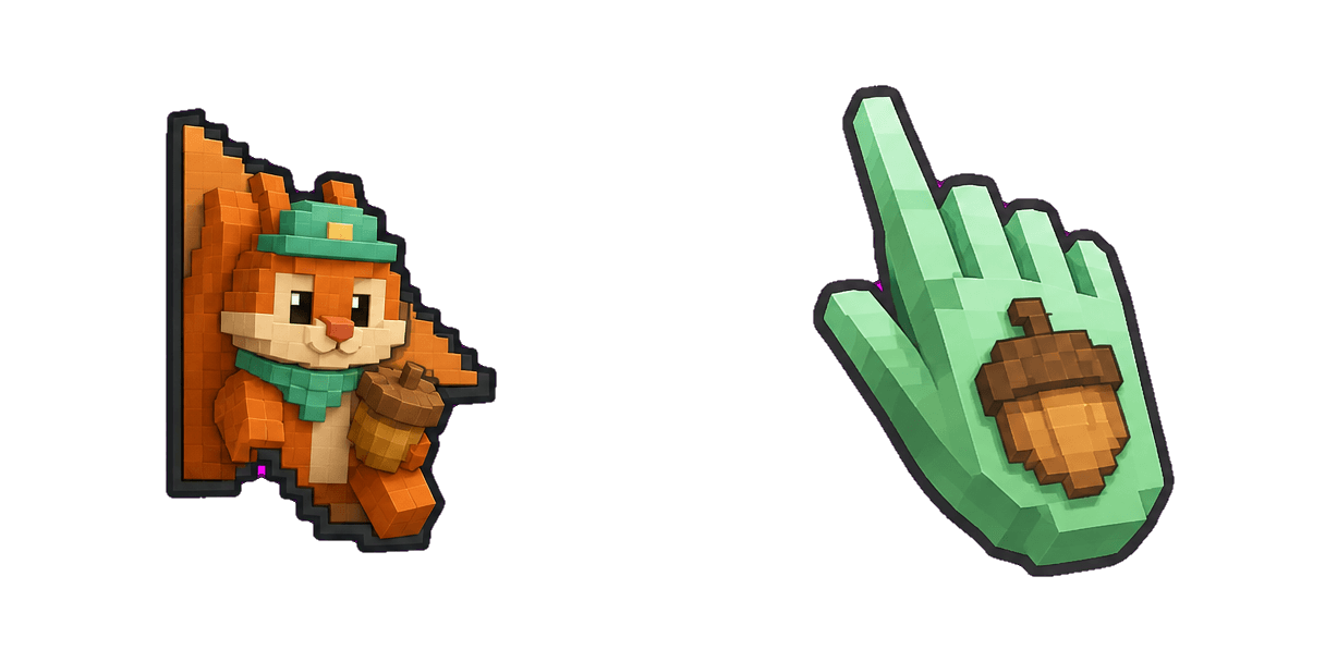 Squirrel Scout and Soft Acorn Cursor-Paket