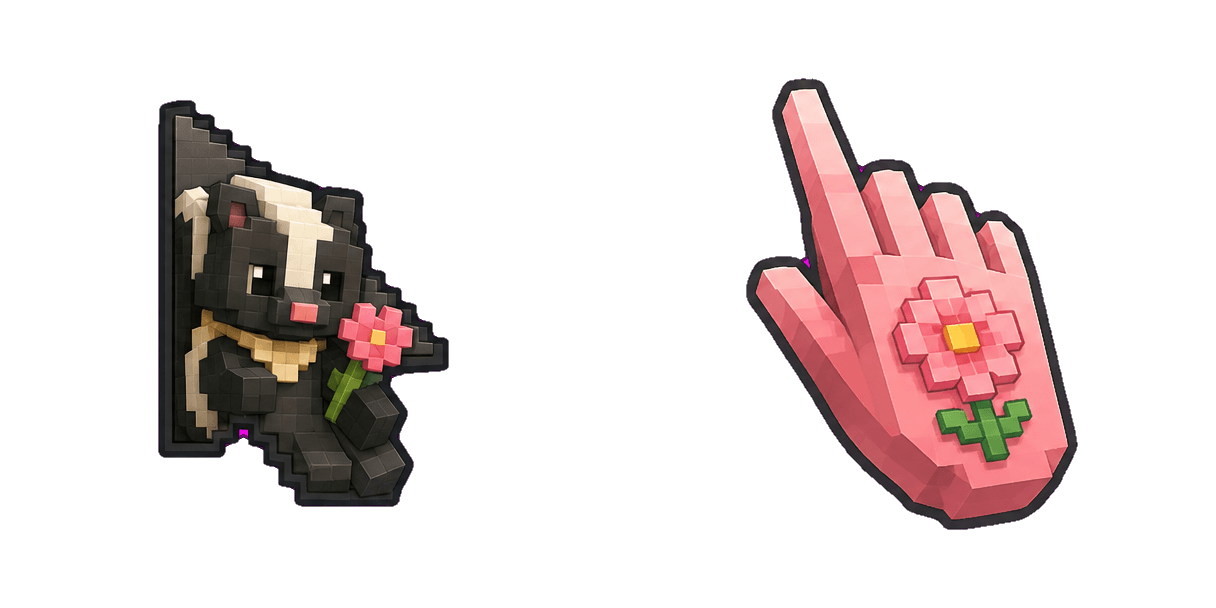 Skunk Spritz and Soft Flower cursor pack
